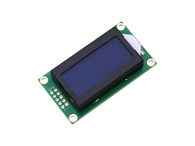 I2C制御 8文字×2行 白抜き表示 LCDモジュール