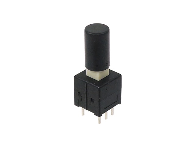 押しボタンスイッチ 黒・オルタネート 8.5mm角 PB-22E85L