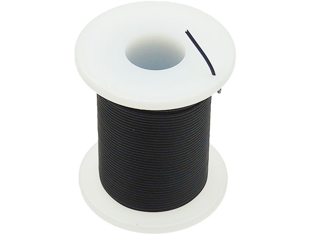 耐熱電子ワイヤー 黒色 20m 導体外径0.36mm(AWG28相当)