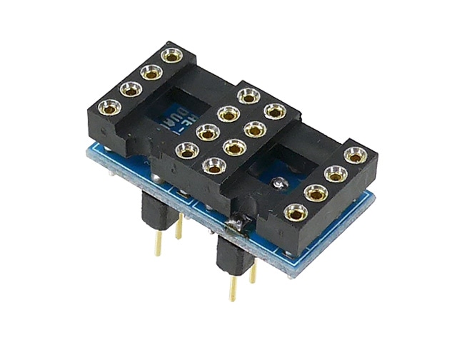 オペアンプ DUAL-DIP化基板（ハイグレードコンデンサー実装済）完成品