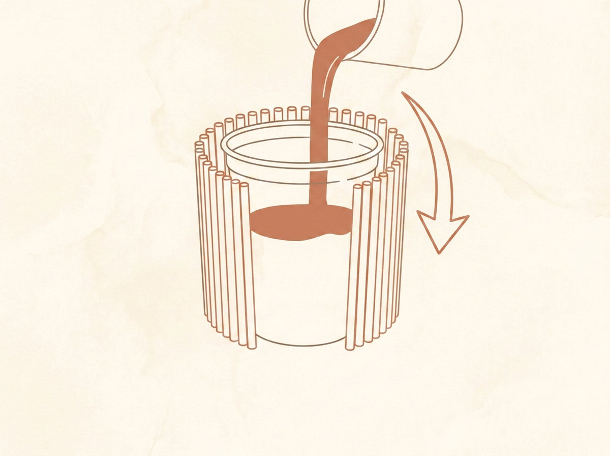 Pour the plaster