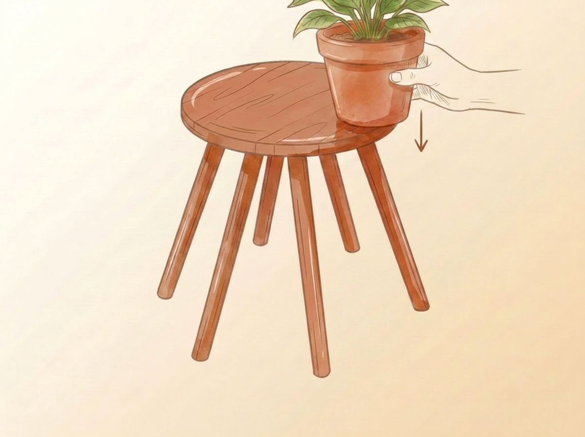 Huile et installe la plante