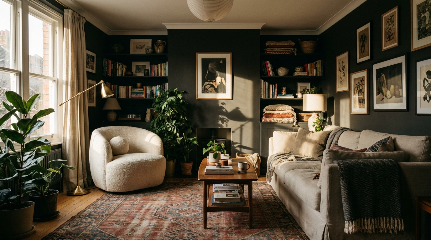 By a window, a boucle chair instantly creates a living corner.