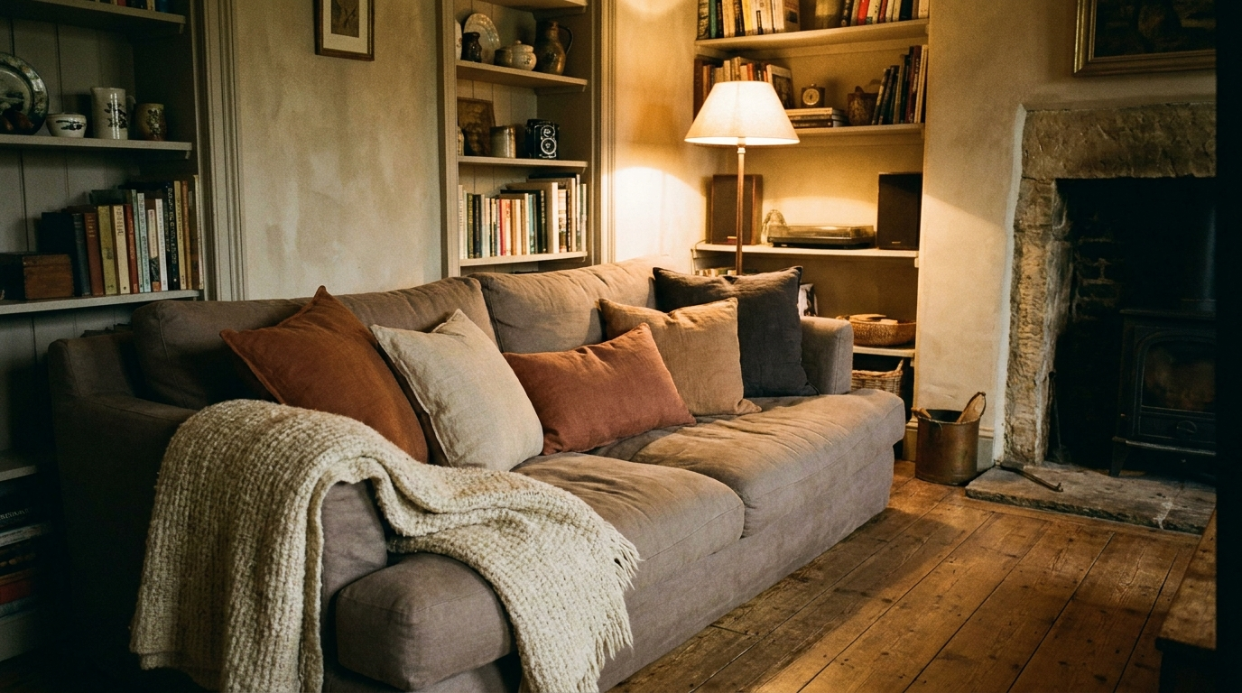 Quelques coussins en lin suffisent à réveiller tout un canapé.