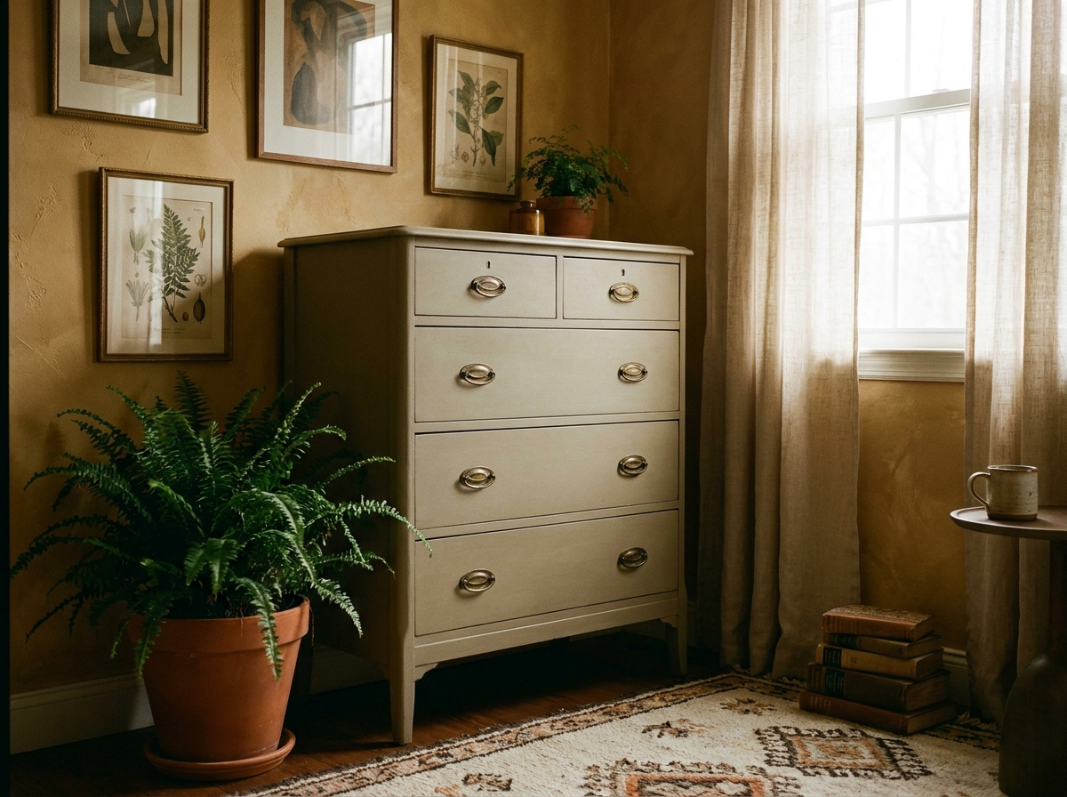 Relooker une vieille commode (peinture + poignées)