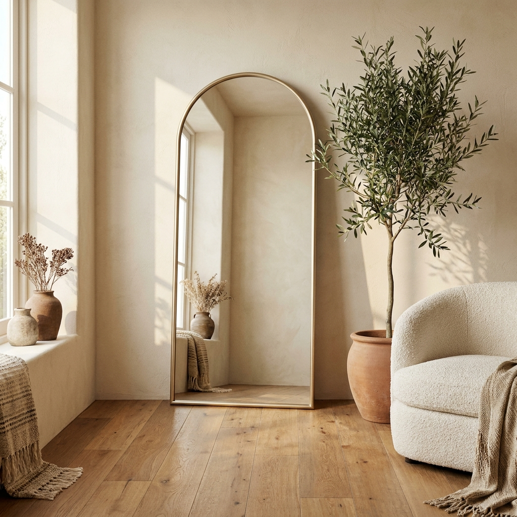 Le miroir arche qui agrandit (et réchauffe) une pièce
