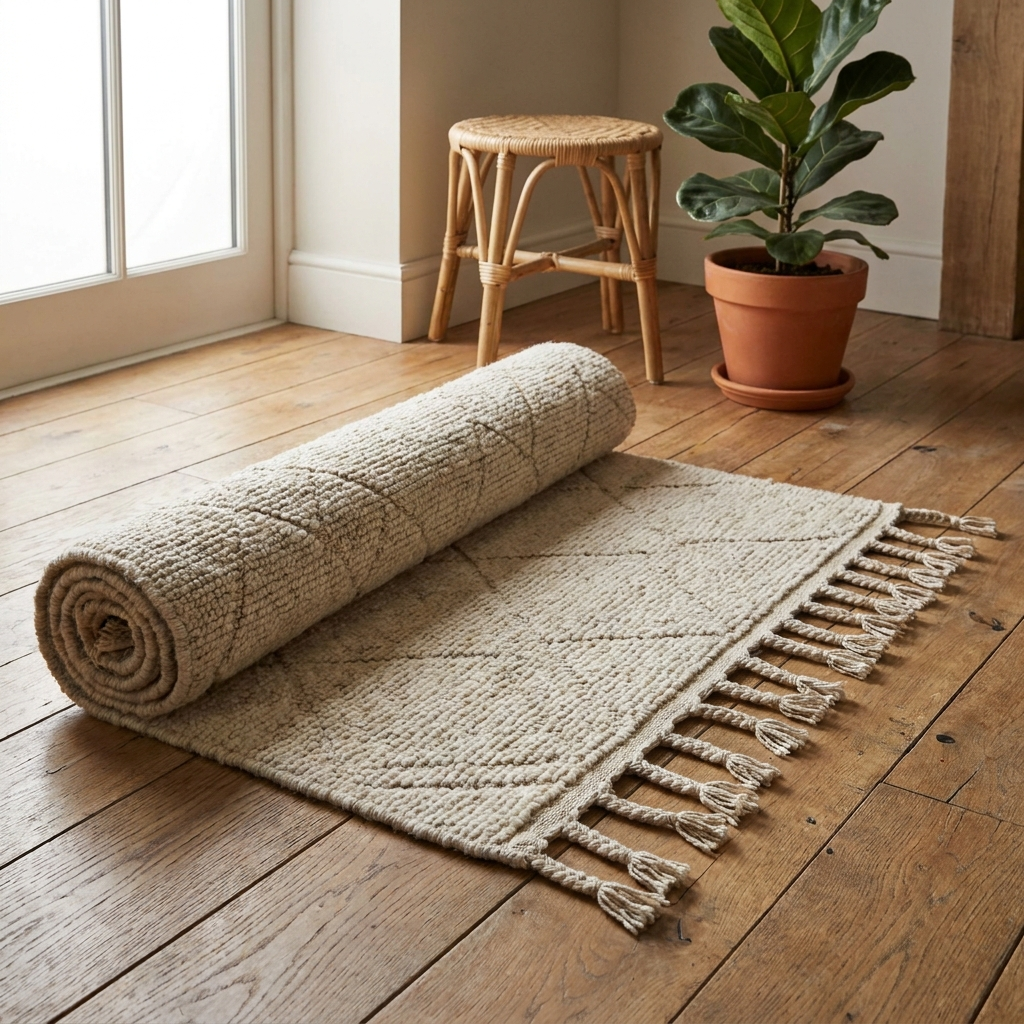 Le tapis berbère qui réchauffe (et structure) un salon