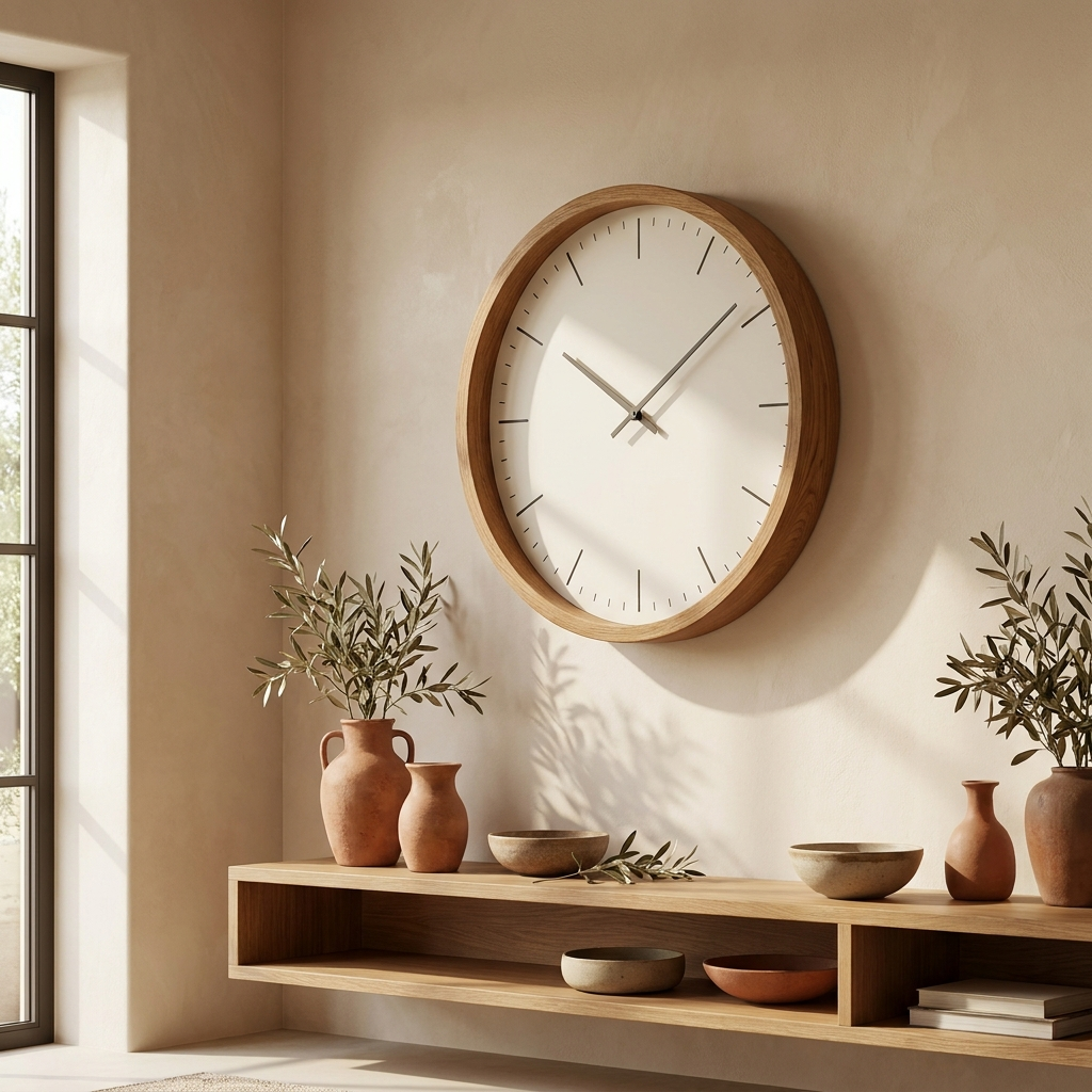 L'horloge en bois massif VIVILINEN, l'objet malin pour un mur nu