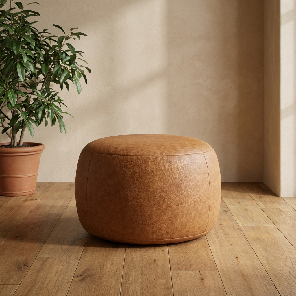 Le pouf rond en velours côtelé Lounge Pug, l'assise déco qui sert à tout