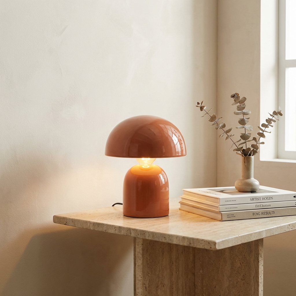 La lampe champignon qui réchauffe une chambre en un geste