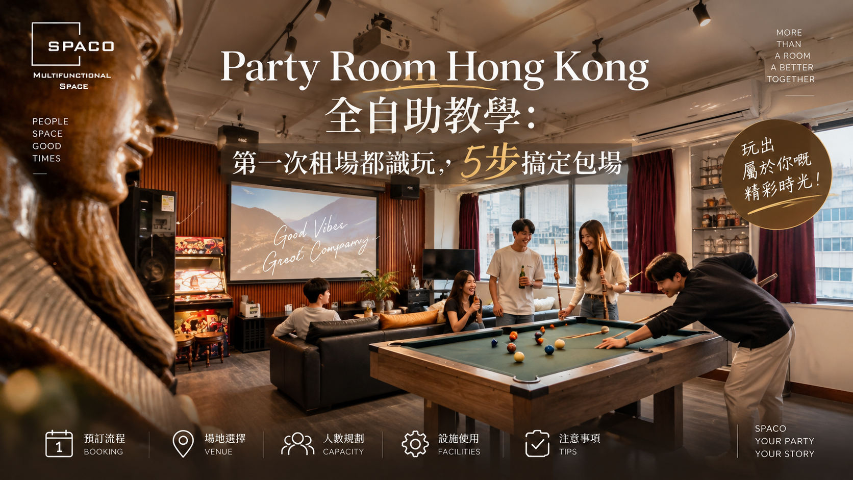 Party Room Hong Kong全自助教學:第一次租場都識玩,5步搞定包場
