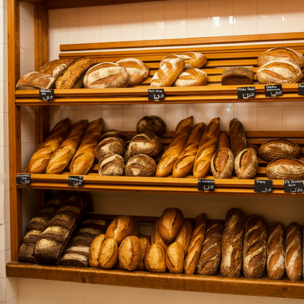 Siempre compro pan en la panadería