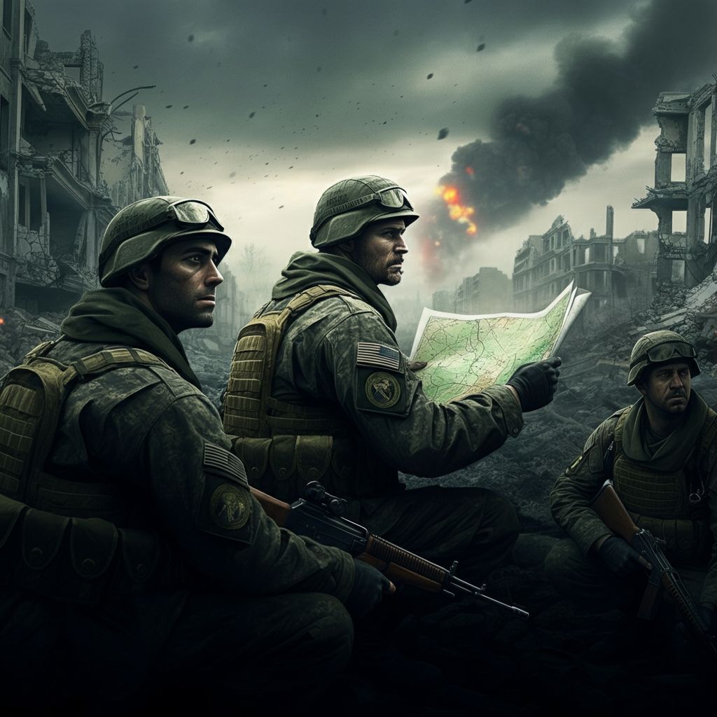 estar en guerra