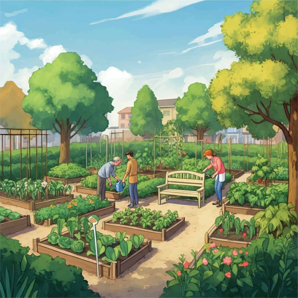 jardín compartido