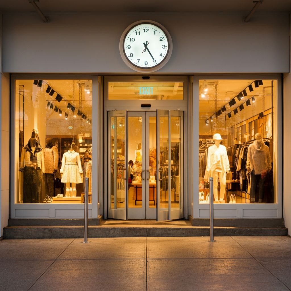 la tienda abre a las diez