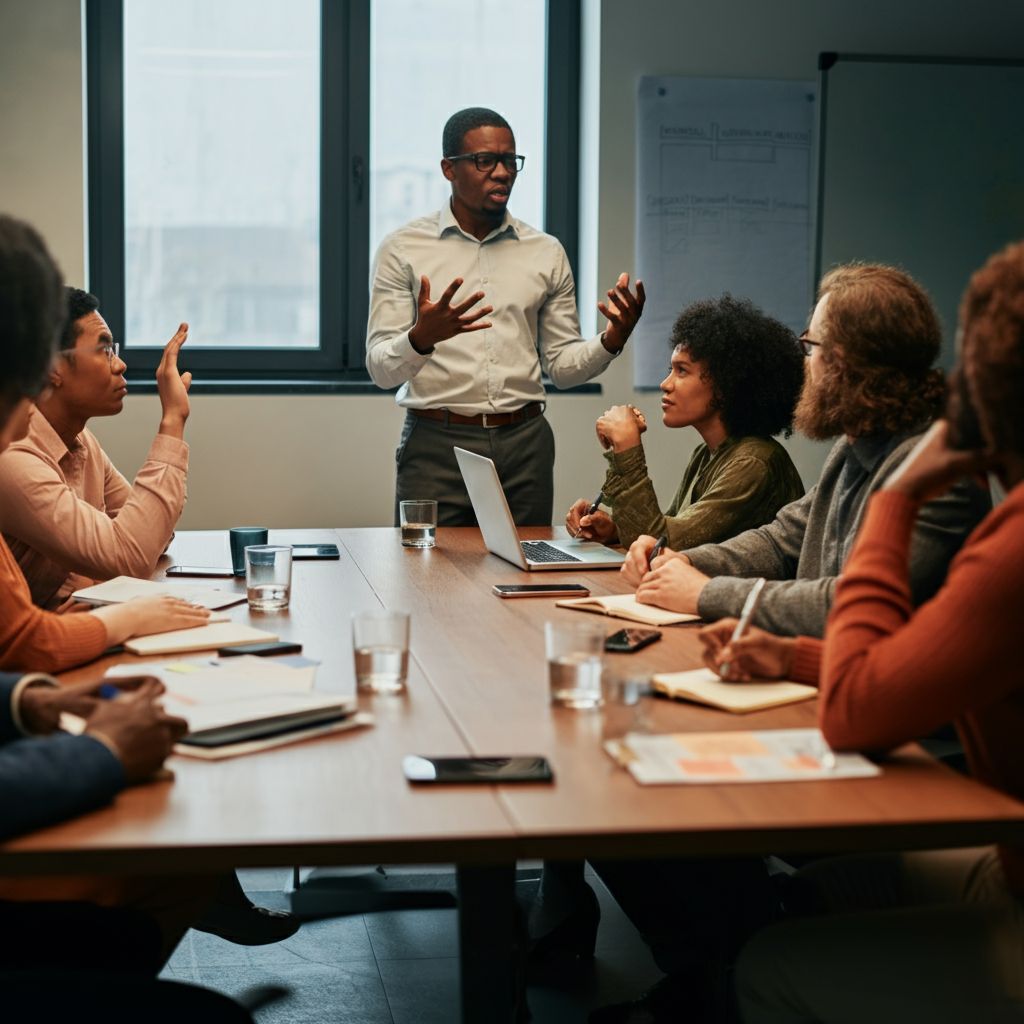 participar activamente en reuniones