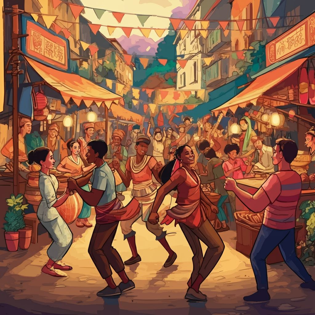 participar en festividades