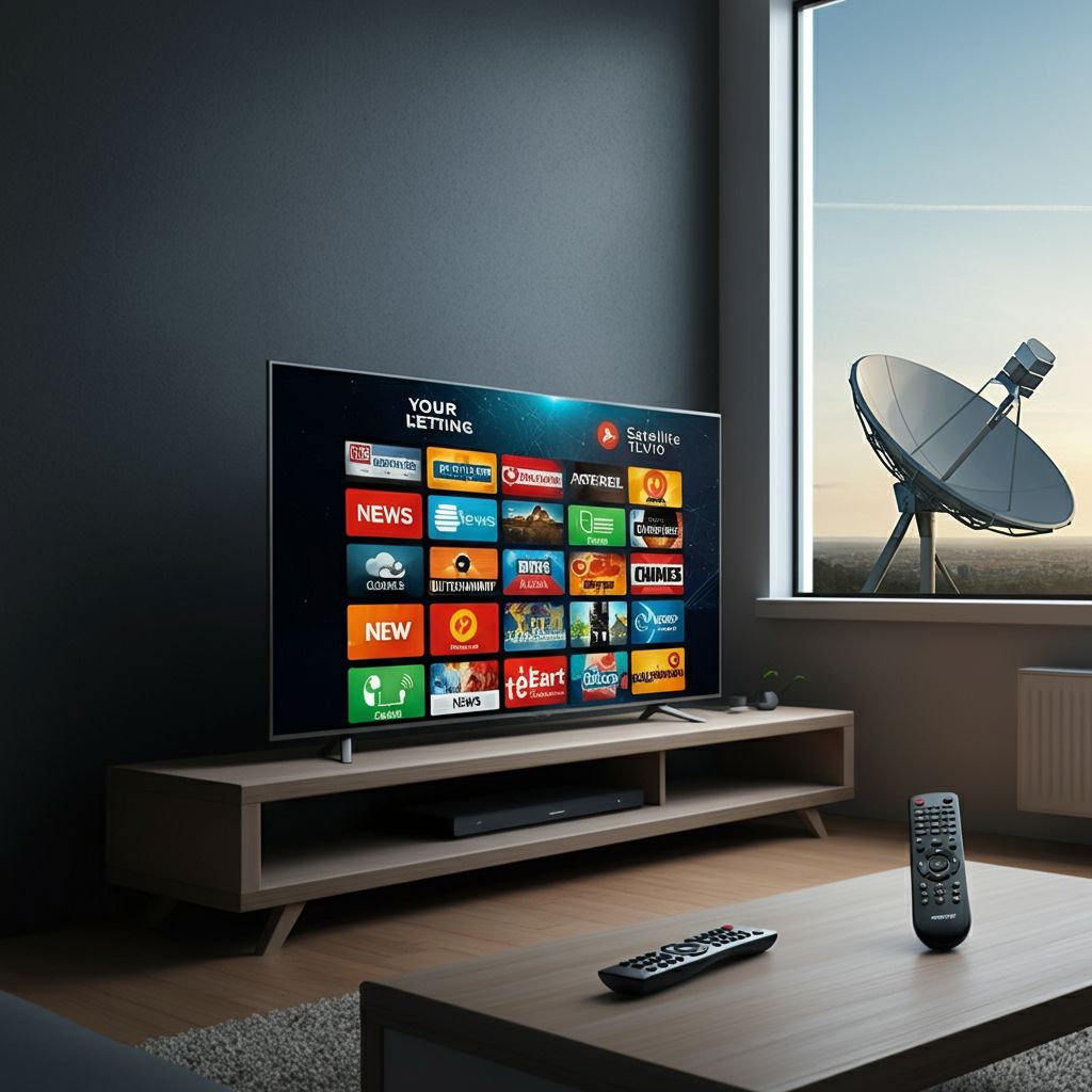 televisión vía satélite