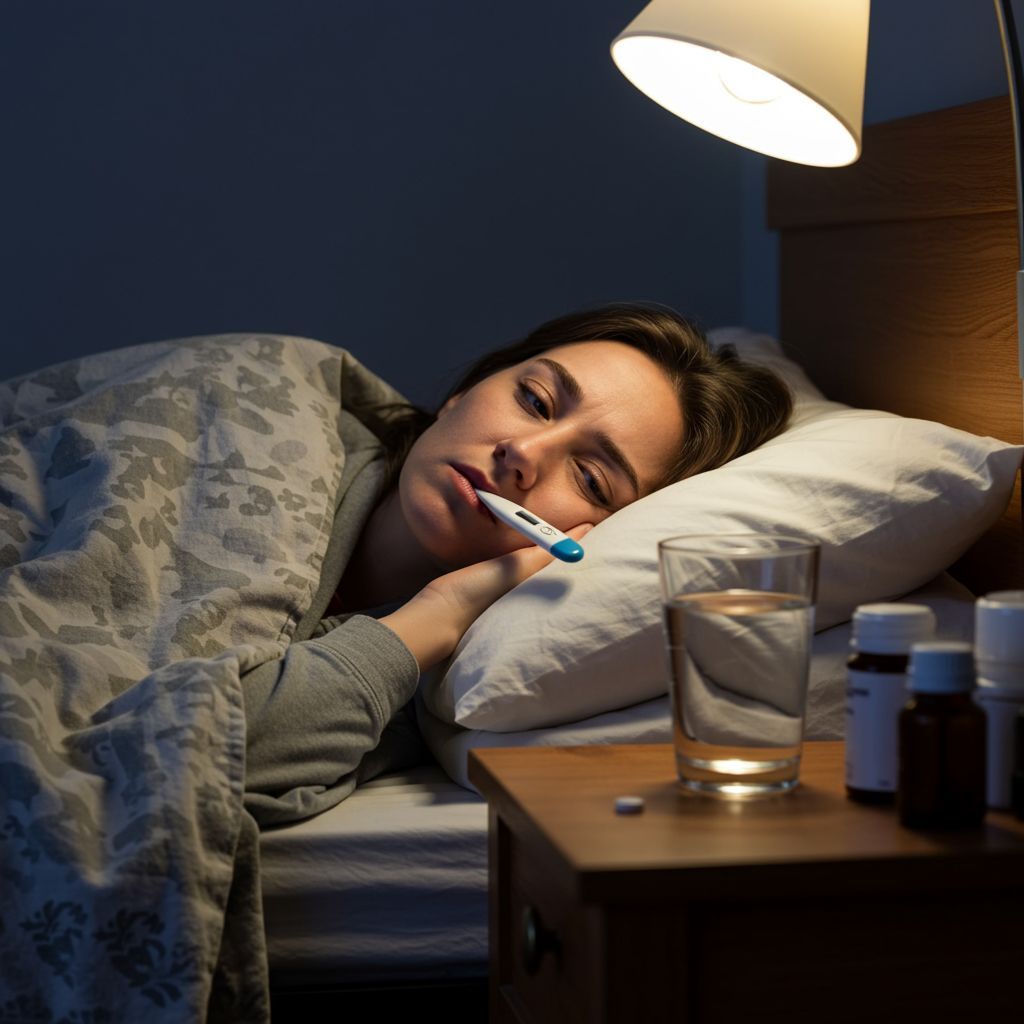tener fiebre