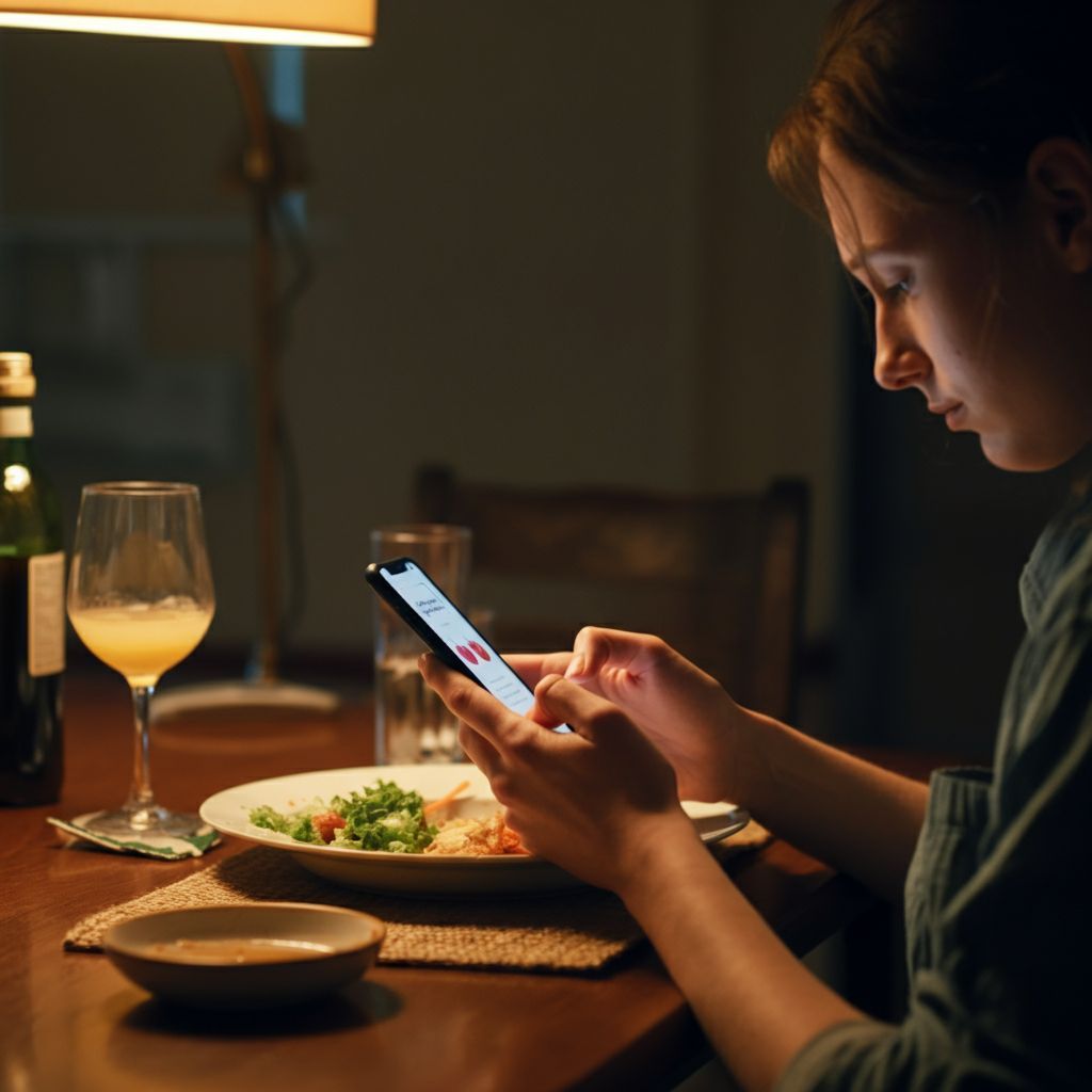to be glued to the phone