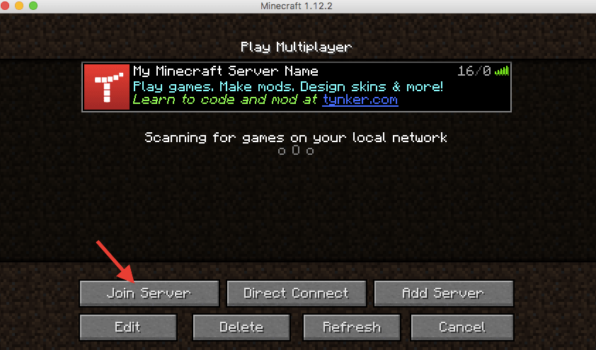 Join the Minecraft Server