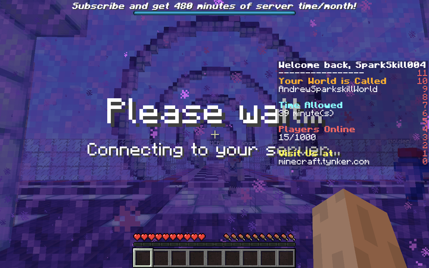 Enter the Server Portal