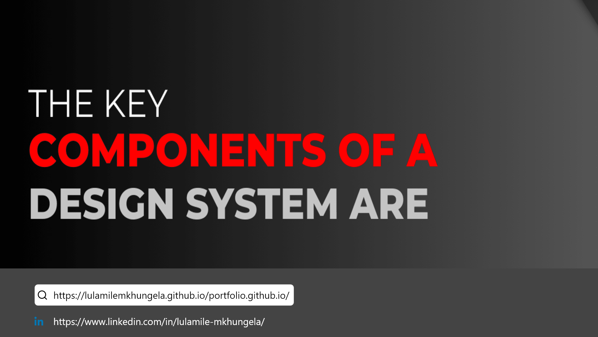 The key components of a design system are