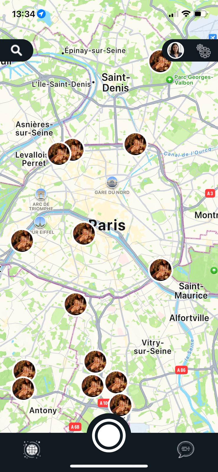 Capture d'écran de l'application SpeakPlace
