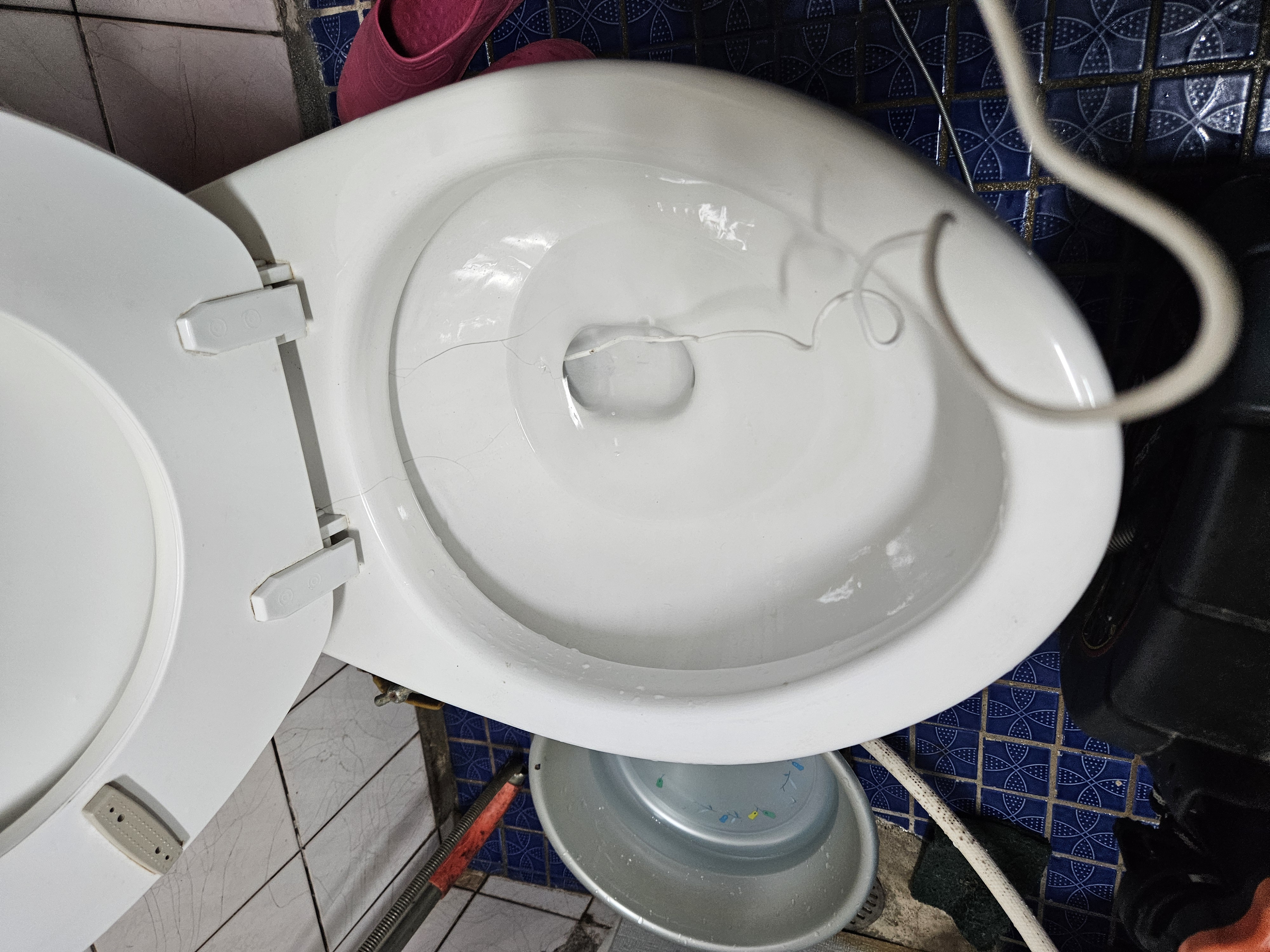 변기 막힘 관통 작업