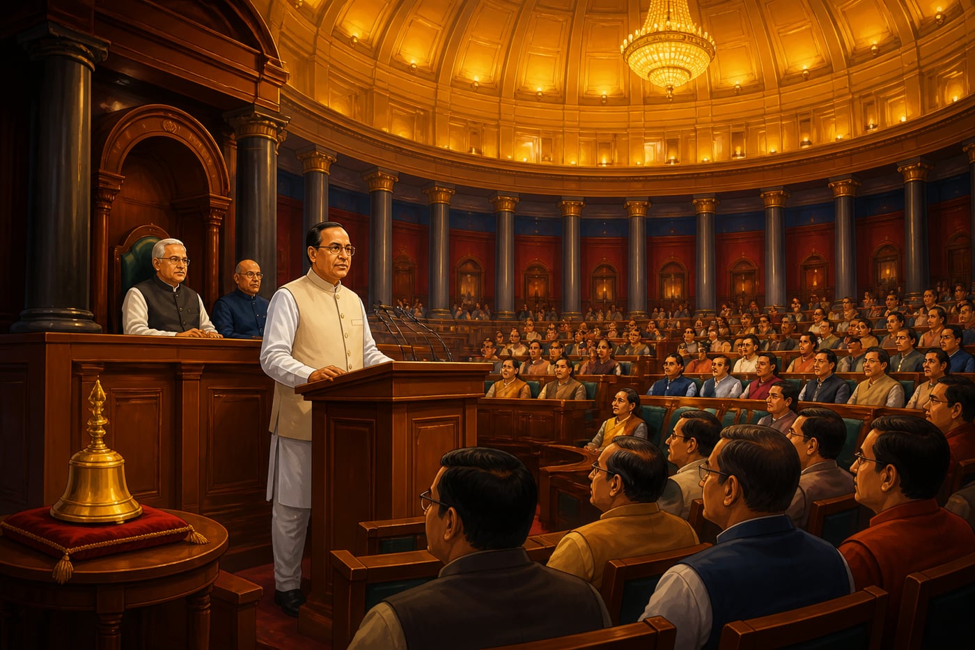 GST launch at midnight in Parliament Central Hall