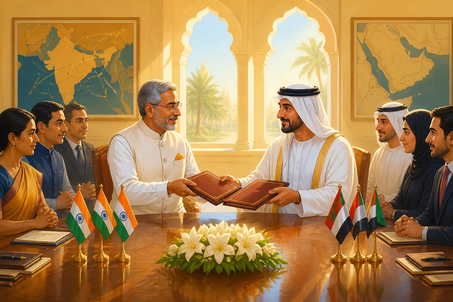 Indian commerce minister signs a free-trade agreement