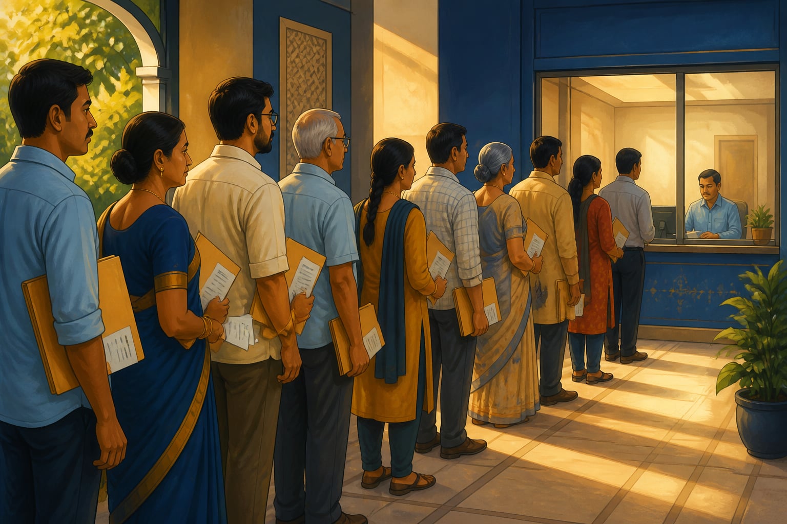 A line of small retail investors awaiting a regulator's refund