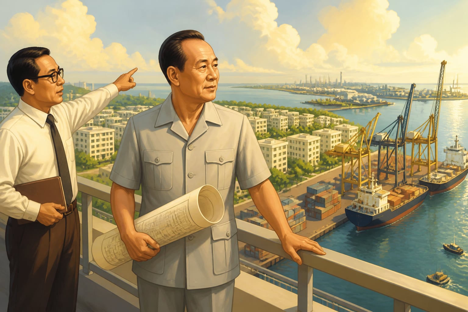 Lee Kuan Yew planning Singapore's waterfront