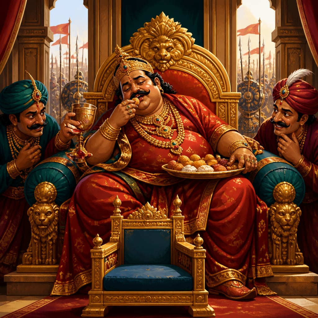 Dhana Nanda gluttonous in his Pataliputra court