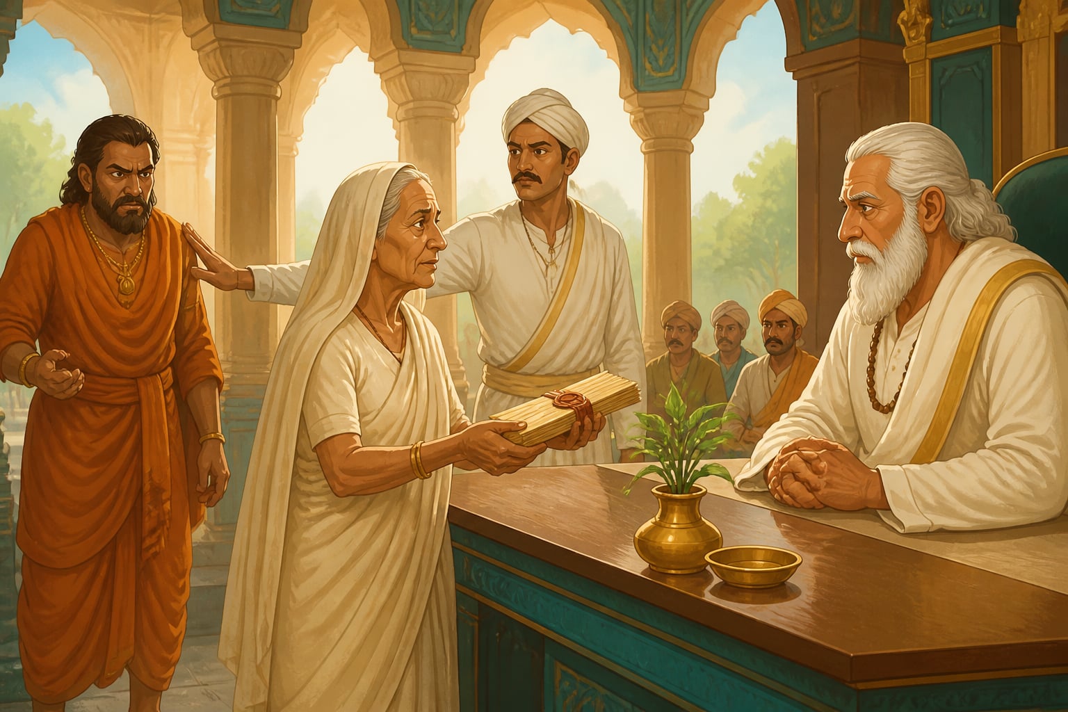 A widow's inheritance protected by the Mauryan court