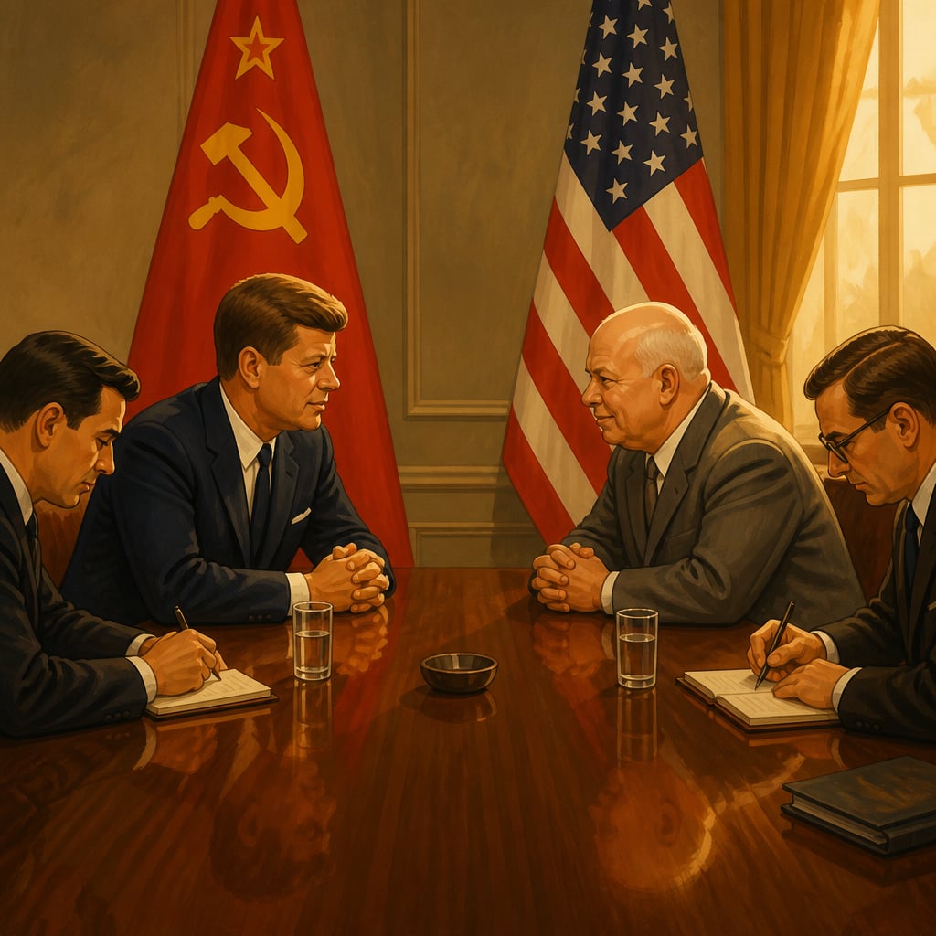 Kennedy and Khrushchev at the Vienna summit in June 1961