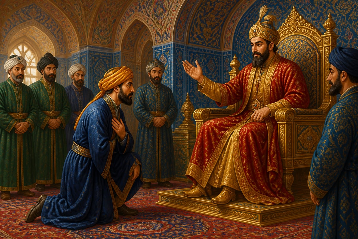 Humayun received in the Safavid court of Shah Tahmasp