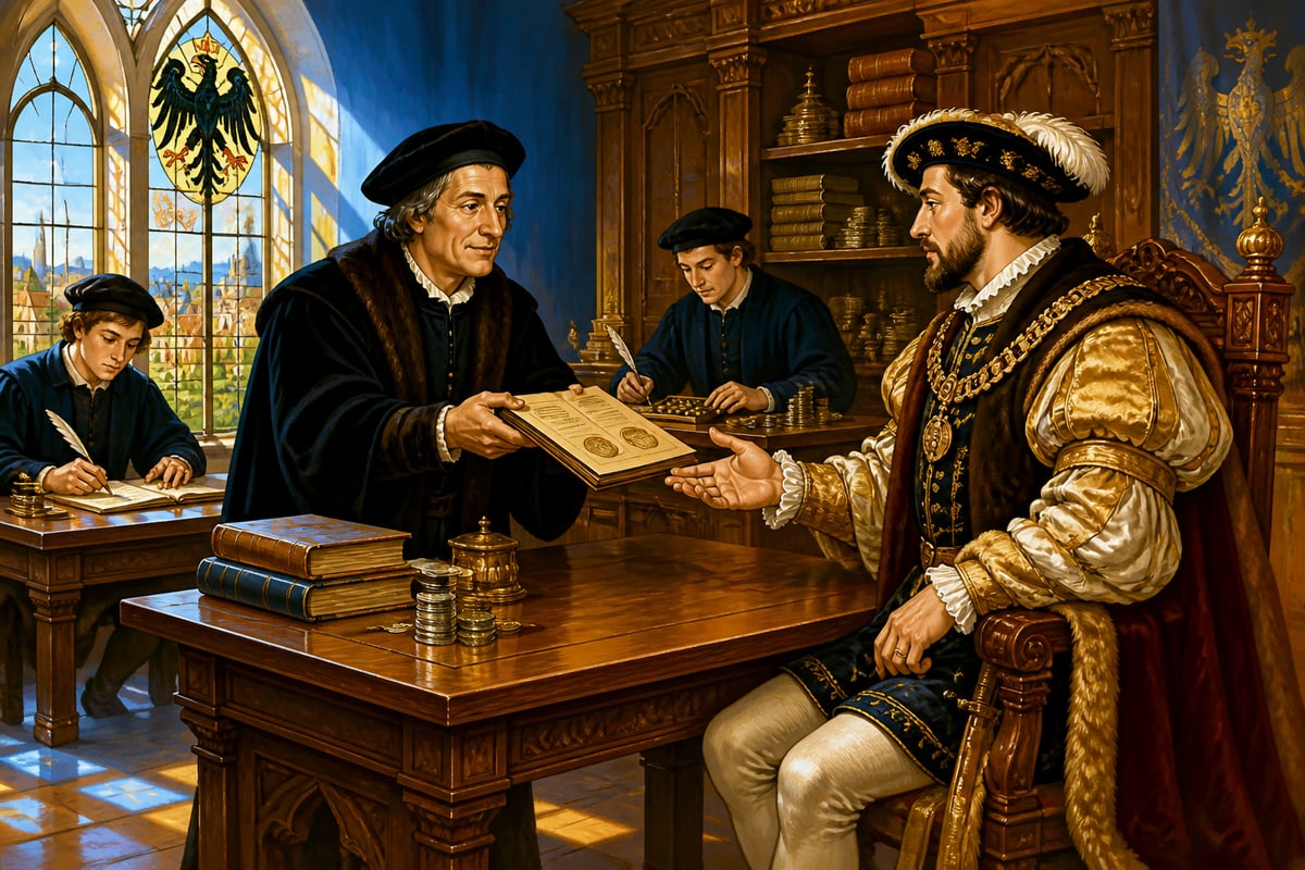 Jakob Fugger financing Holy Roman Emperor Charles V