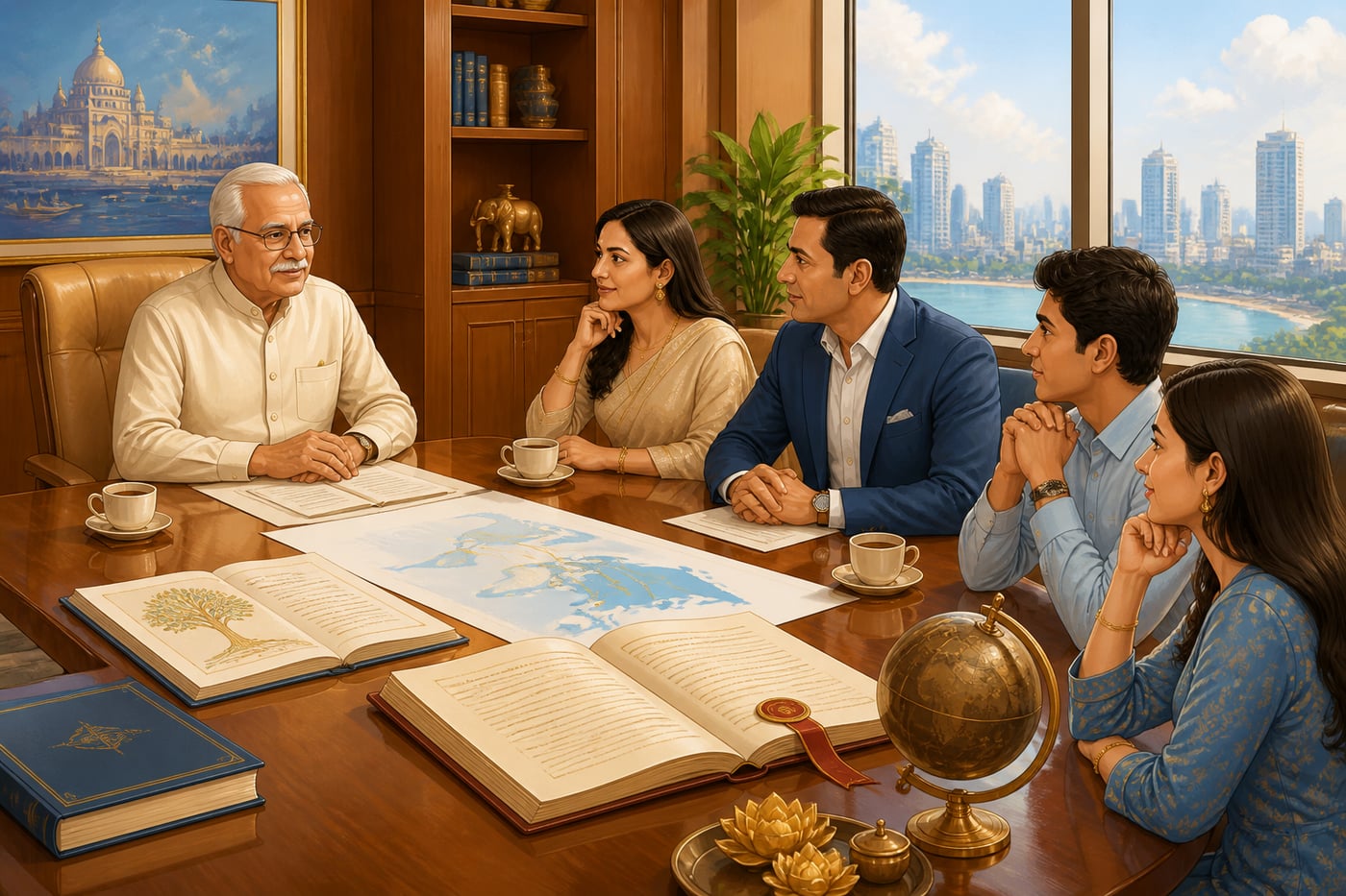 Multi-generational Indian family-office capital meeting