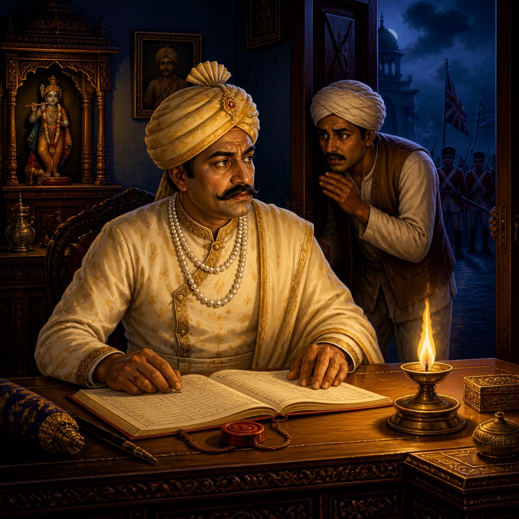 Jagat Seth Mahtab Chand at his Murshidabad haveli on the night of June 24 1763