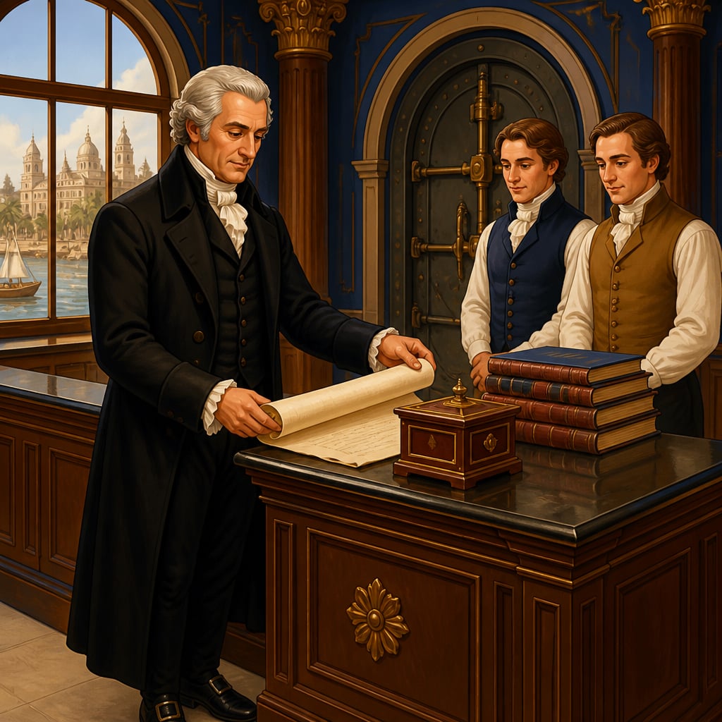 Alexander Hamilton opening Bank of Bengal at its Calcutta hall on January 2 1806