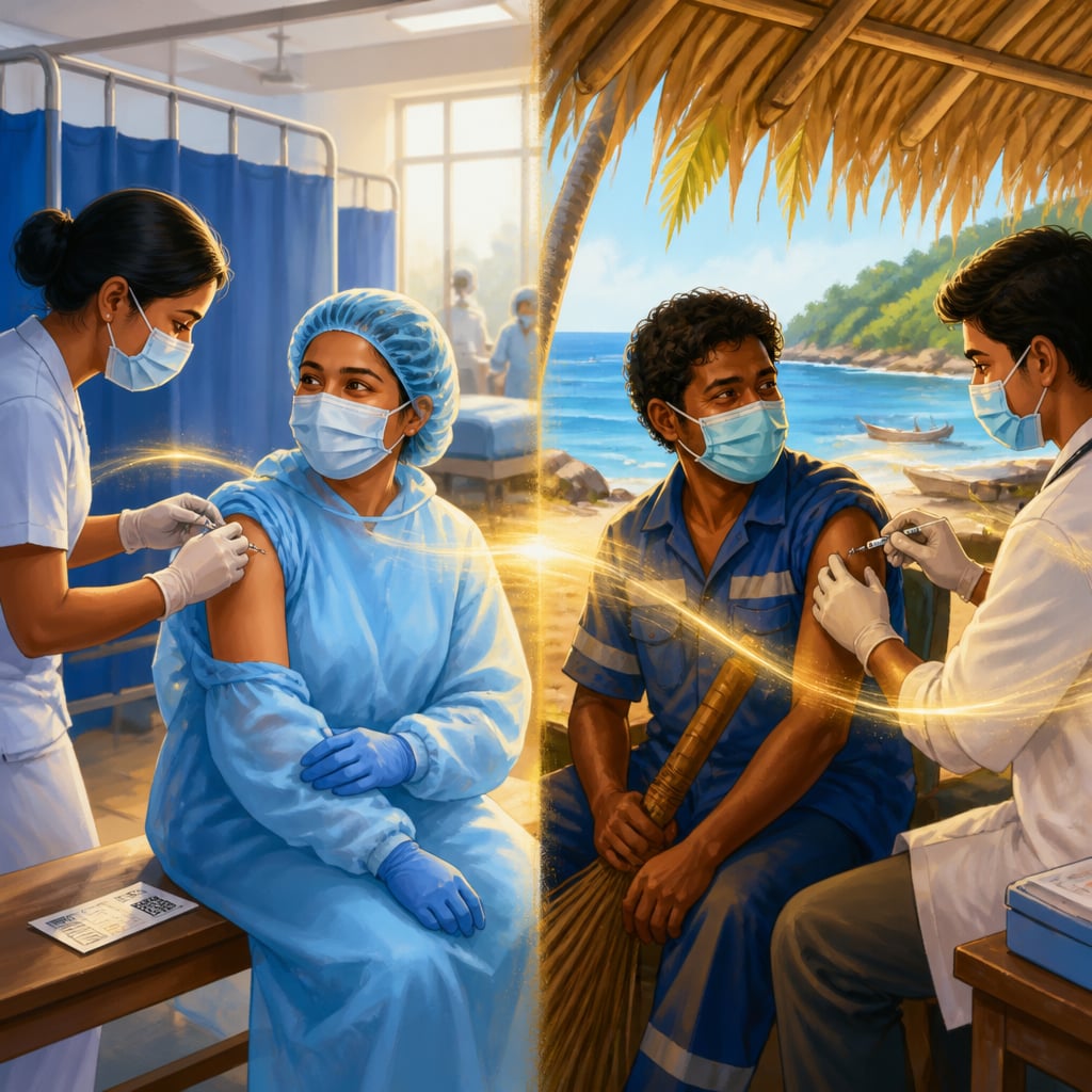 Simultaneous first CoWIN vaccinations in Delhi and the Andamans