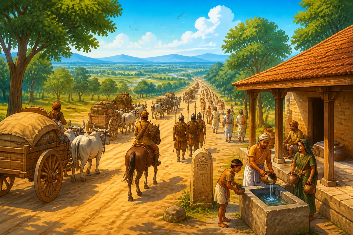 The ancient Uttarapatha highway as public infrastructure