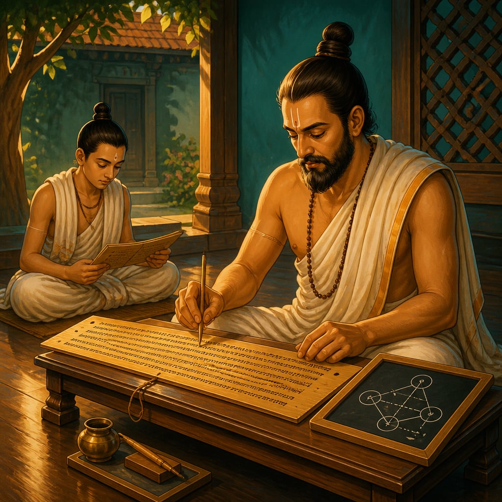 Gangesa composing the Tattvacintamani