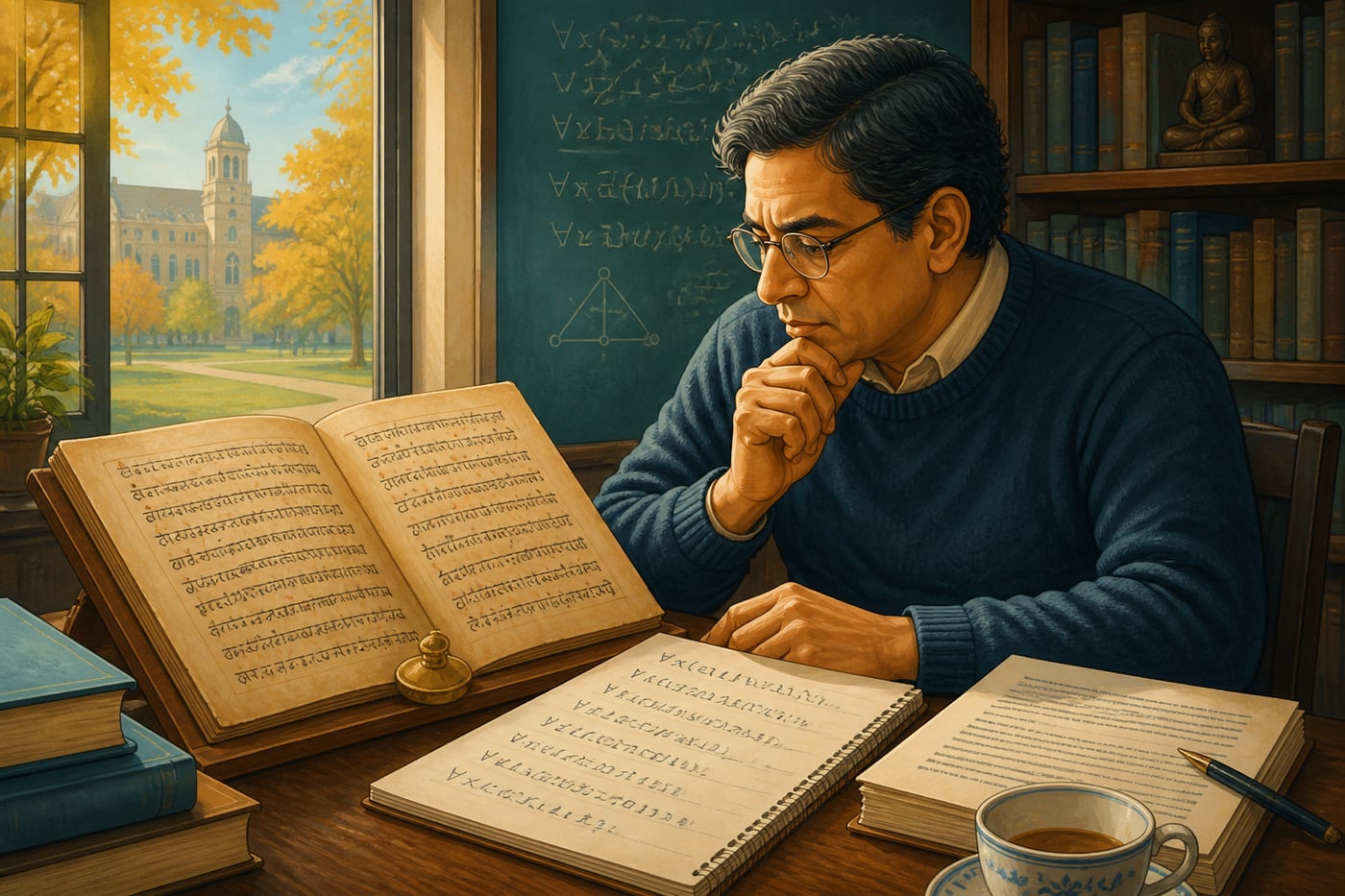 Modern philosopher comparing Navya-Nyāya with formal logic