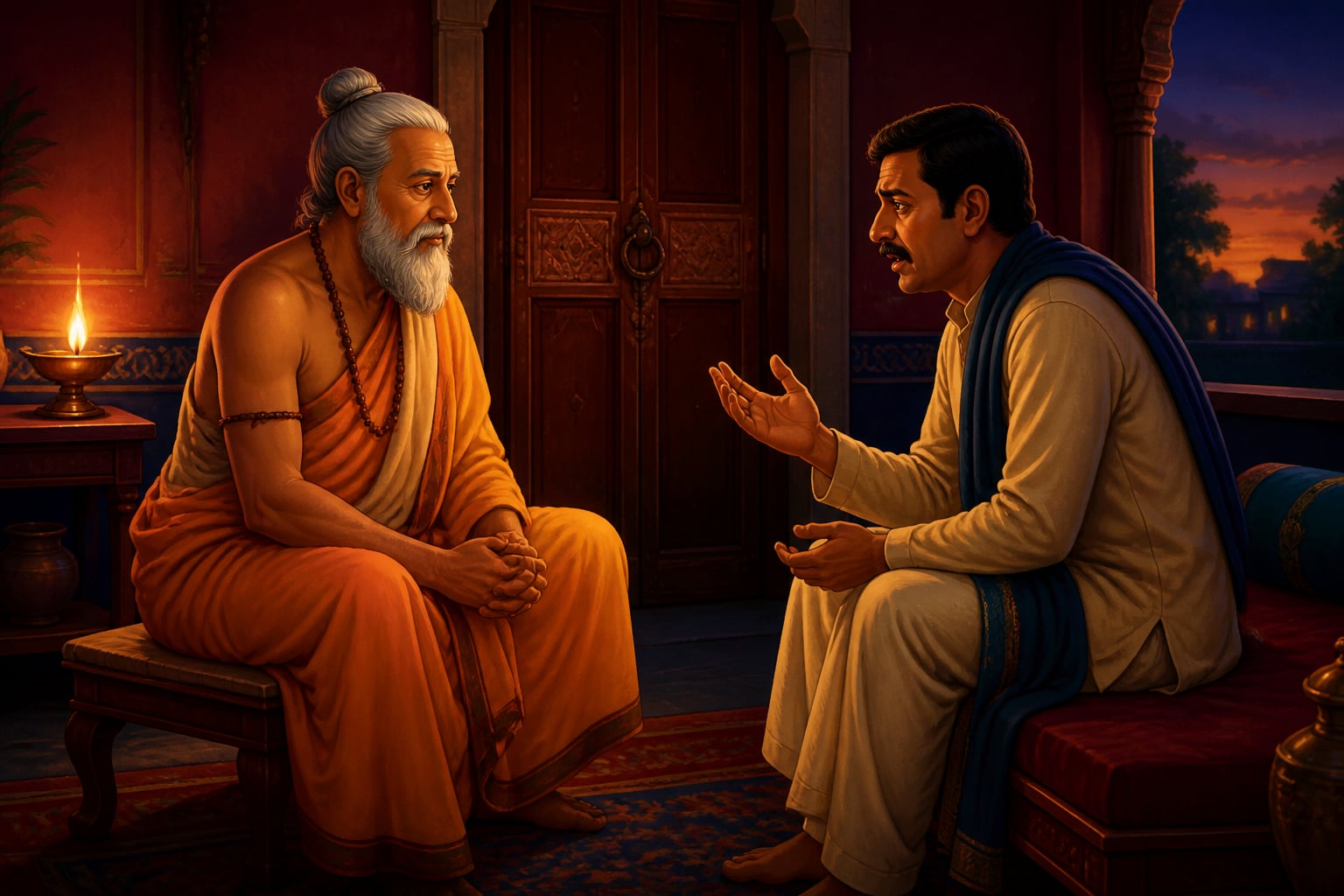 An elder physician guarding a patient's secrets in private