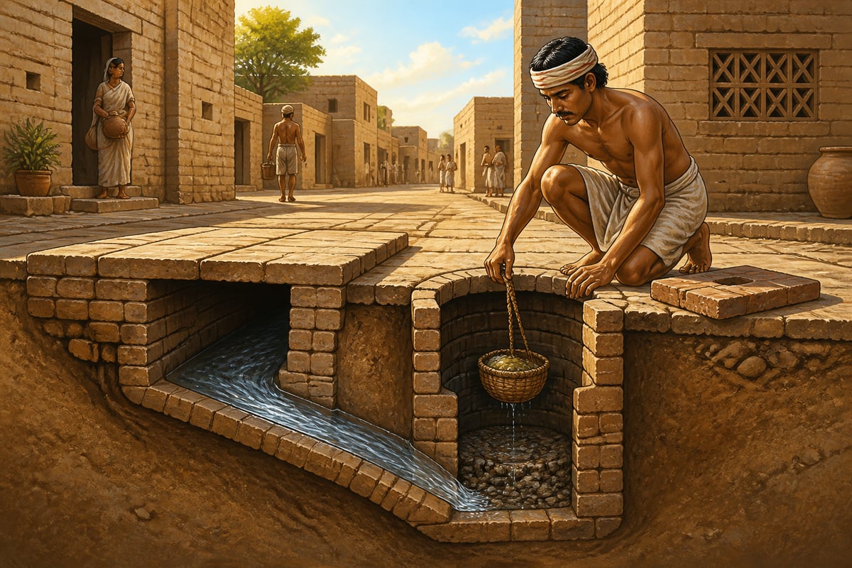 Underground drainage channel beneath a Mohenjo-daro street