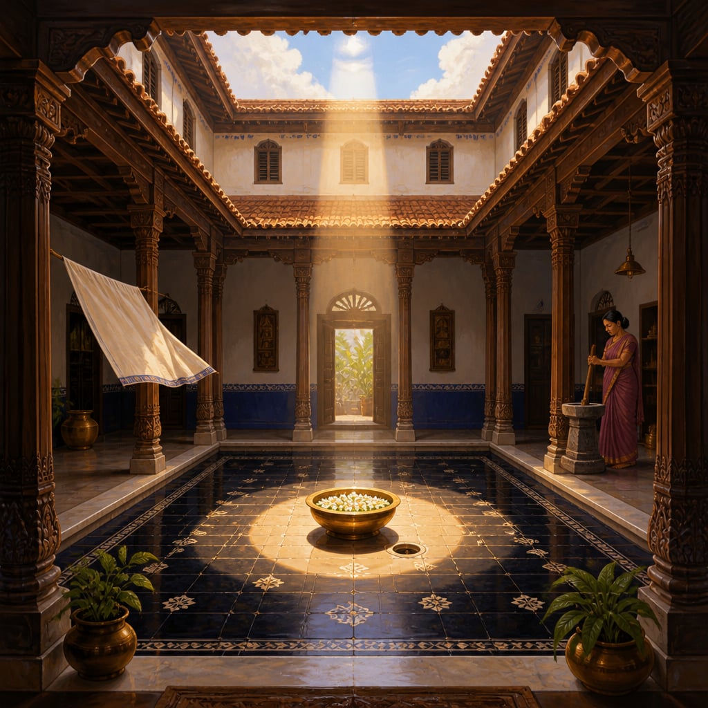 Chettinad courtyard cooling