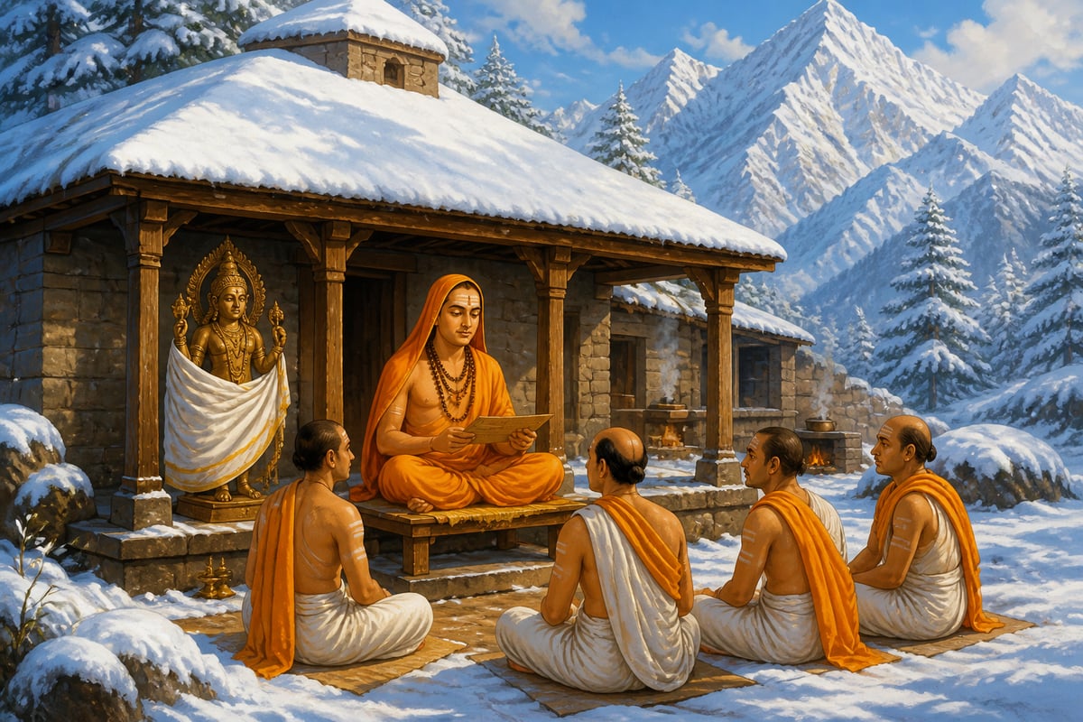Shankaracharya establishing Jyotir Math at Joshimath