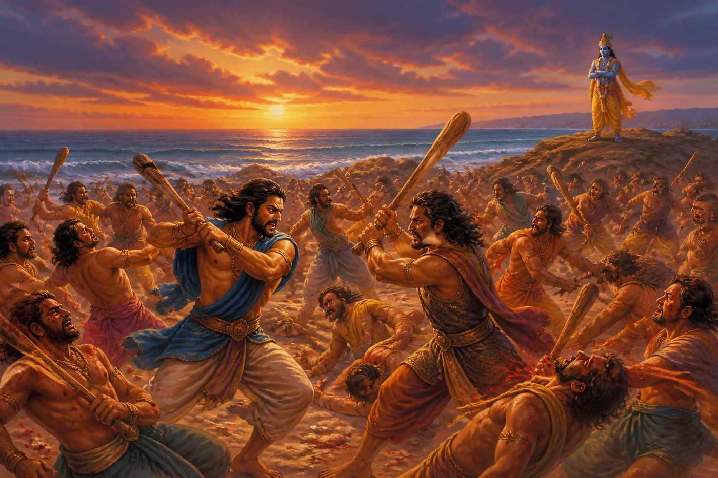 The Yadava massacre at Prabhasa with eraka iron clubs
